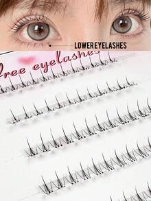 36 Clusters Dual-Style Self-Adhesive Fire Tip Lower Lashes – Natural Eye Look, Ideal For Daily, Work & Festive Occasions - C - View 2