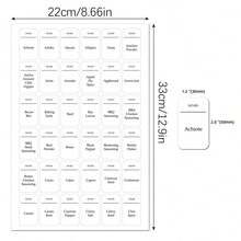 1 Set Multifunctional Kitchen Spice Jar Labels, Waterproof And Oil-Proof Washable Spice Jar Labels (Jars Not Included) - Multicolor - View 10