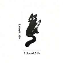 Black Cat Enamel Brooch Custom Decorative Brooches Ornaments Lapel Bag Badges Jewelry Gifts 2025 New Style Pin For Clothes Bag Charm School Kpop Backpack Teacher Supplies Bag Charms Cute Office Accessories Shirts Jacket Christmas Halloween Autumn-Winter Accessories,Suitable For Teens, Youth,Men,Casual, Outdoor, Athletic, Vacation, Graduation Gifts, Birthday, Daily Wear Clothes Pin Funny Teacher Gifts - 黑色 - 查看 2