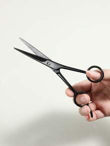 6.5英寸右手理发剪，家用理发剪，专业美发师剪刀，采用优质日本不锈钢制成，手工打磨，银黑色 - 銀色 - 查看 8