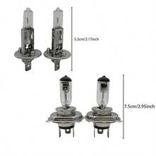 2个银色卤素灯泡，H1 H4 H7 9005卤素灯泡，12V 55W 65W标准卤素灯泡，汽车通用前大灯灯泡，高亮度前大灯灯泡 - H7 - 查看 11