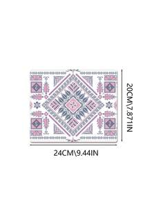 图案桌垫，适用于家庭和办公室的加长型大型鼠标垫、大型游戏鼠标垫、笔记本电脑键盘垫，底部采用防滑橡胶材质，边缘缝合加固。 - 彩色 - 查看 14