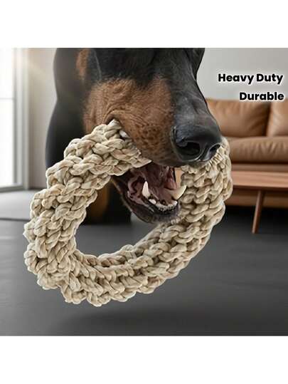 Durable Anti-Chew Knotted Dog Toy | Heavy Duty Interactive Teeth Cleaning Toy For Medium & Large Dogs - Super Tough Bite Resistance, Suitable For Tug Of War And Solo Play, Long-Lasting Chew Resistant