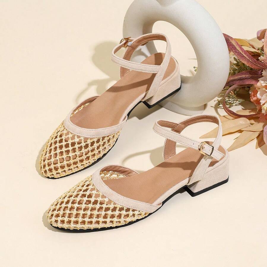 Malaysia Trending One-Buckle Sandals, Versatile For Commute And Vacation - Apricot - View 1