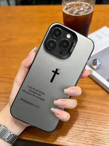 Capa para celular com estampa religiosa de versículo bíblico, proteção contra impactos, compatível com iPhone 16 Pro Max/15/14 Plus/13/12/11, versão internacional (não é a versão nacional). - Multicolorido - Ver 2
