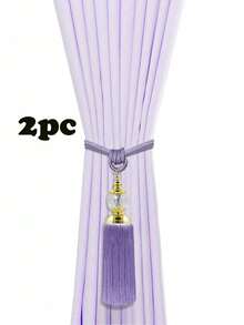 2pcs Luxury Crystal Pendant Tasseled Tie-Back Curtain Decor, Multi-Color Options, Suitable For Curtain Fixing And Decoration - 2pcs - View 17