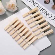 30 Piece Wooden Clothespins Set 2 9 Inch Laundry Clips For Clothesline Rust Resistant Drying Clips For Home Decor - Wooden - View 3