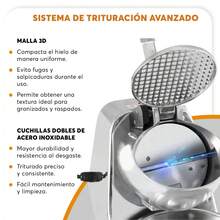 Trituradora de Hielo Eléctrica 500W con Cuchillas de Acero Inoxidable Adir 17021 - Gris - Ver 2