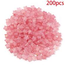 200pcs/Pack Acrylic Translucent Gold-Plated Pentagram Beads - Shiny Smooth Matte Surface Transparent Star Shaped Beads, Suitable For Handmade Crafts, DIY Bracelets, Necklaces, Earrings, Jewelry, New Year Gift Making Materials - Multicolor - View 14