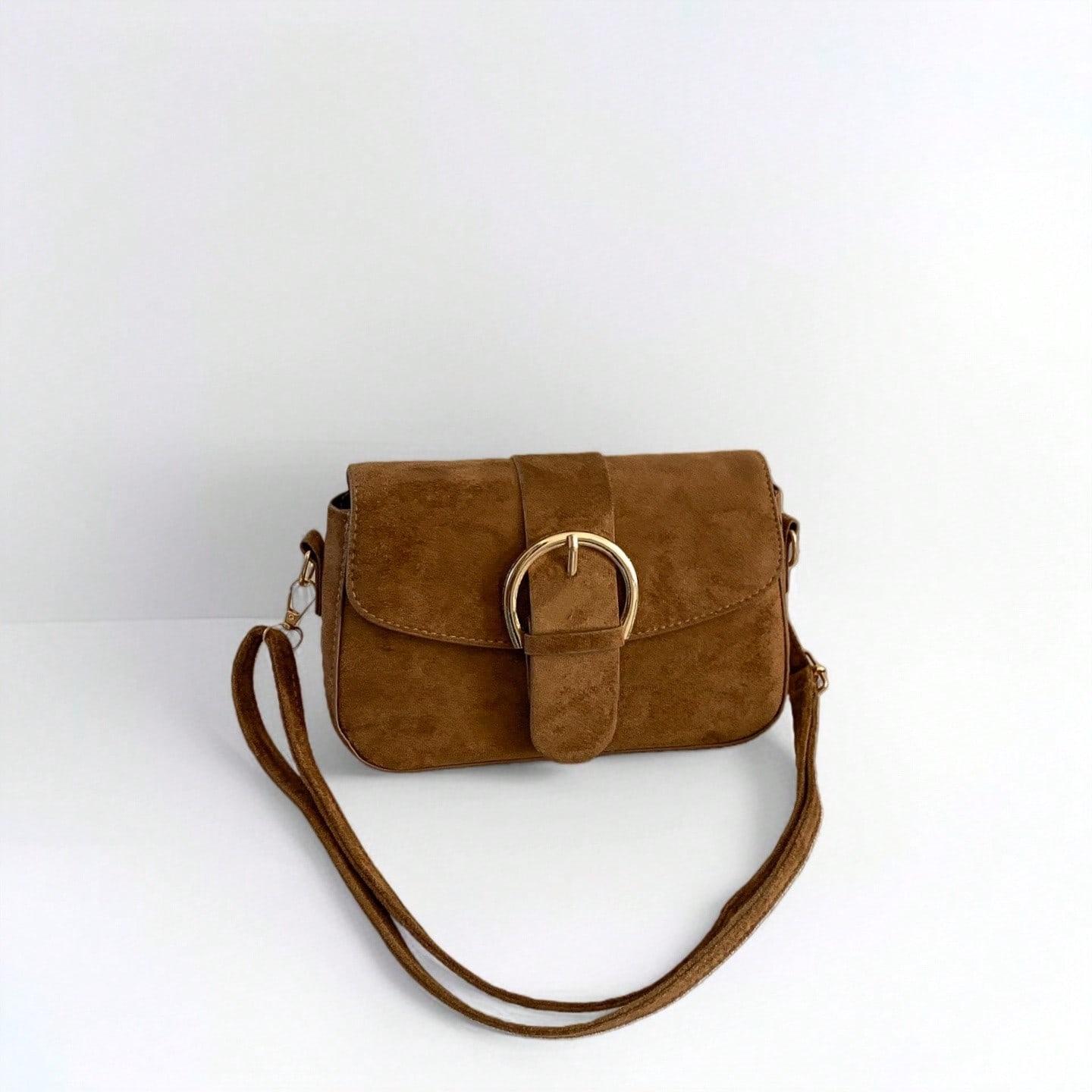 Bolso de mano pequeño con solapa de mujer, bolso cuadrado con decoración de hebilla de cinturón de moda, bolso de hombro cruzado