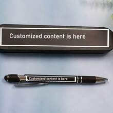 2pcs (1 Pen + 1 Pen Box) Customized Ballpoint Pen Set With Name And Gift Box, Personalized Gel Pen, Black Ink, Writing Tools For Graduation And Corporate Gift - Pen + Pen Case Customization - View 6