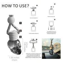 Little Kaizi *Skull Shape *Scented Car Air Freshener - Long-Lasting Car Diffuser - Lasts 60+ Days-A Scent That Men And Tough Guy-30% Fragrance Concentration - BK23 - View 2