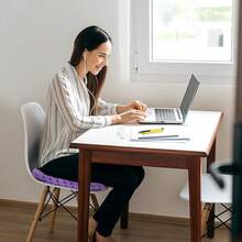 AceOrbit 3 Pack Gel Seat Cushion For Long Sitting Pressure Relief Gel Chair Cushions For Hip Pain, Soft & Breathable Comfy Cushion For Office Chair, Wheelchair & Car - 紫色,黑色 - 查看 8