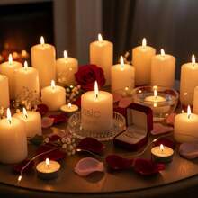 1 Pc/Set Glass Tray-Style Candle Holder. Light Luxury Retro Style Candlestick Holder. - one-size - View 2