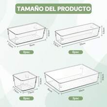 zxx25PCS Organizadores de Caones de Plastico Tranrente Organizador de Maquillae b en 4 Tamaños Diferentes Organizadores de Acco para Maquillae Escrito oyas Cocina y Bañoorganizador de cocina - 25 piezas - Ver 2