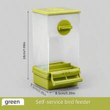1pc Parrot Automatic Feeder Hull Separator Budgerigar Cockatiel Anti-Spill Hanging Splash-Proof Integrated Feeder Food Box - one-size - View 10