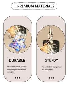 1个星空许愿瓶吊坠，梦幻星空许愿瓶钥匙扣，漂流瓶吊坠，手机挂饰，小饰品，包包挂饰，汽车钥匙扣，钥匙链挂绳，钥匙扣配件，钥匙圈，情侣钥匙扣，男士钥匙扣，女士钥匙扣，女士礼物，情人节礼物，生日礼物，朋友礼物，节日礼物，活动纪念品，派对小礼品 - 彩色 - 查看 4