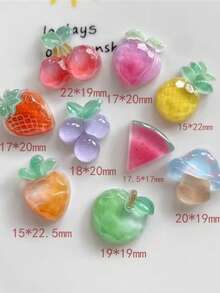 Bộ 20/12/8 nam châm dán tủ lạnh hình trái cây hoạt hình, hình bầu dục, chất liệu ABS, thích hợp trang trí văn phòng, nhà bếp, bảng trắng, tủ đựng đồ, máy rửa chén, trang trí nhà cửa, quà tặng ngày Valentine. - Nhiều màu - Xem 5