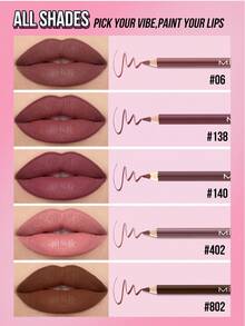 MISSLYN 丝滑唇线笔，顺滑易涂，持久显色，精准勾勒唇形，防晕染，一笔成型，丝滑柔润，打造立体唇妆，木质笔身设计，经典铅笔造型，中等硬度笔芯，适合初学者使用。 - #138 - 查看 7