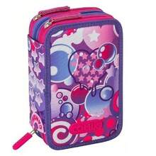 OISE ART STORE Astuccio Portapenne 3 Zip Scomparti Comix Bright Bubbles Girl Accessori Scuola - - Multicolore - Visualizzare 2