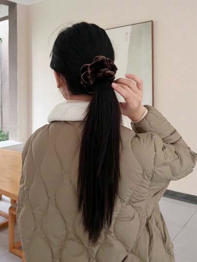 1 Set Of 1 Or 2 Silk Hair Scrunchies With Hidden Pocket, Multifunctional Hair Accessories With Pocket, Portable Coin Purse And Storage Bag, Beach Bag, Back To School Essential, Non-Waterproof Travel Supplies, Travel Essentials, School Supplies, Vacation