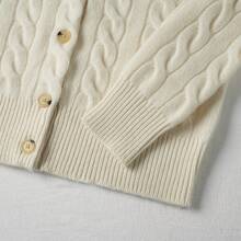 Polo Ralph Lauren Classic Embroidered Wool Cardigan  ,Women's Knitwear - 白色 - 查看 3