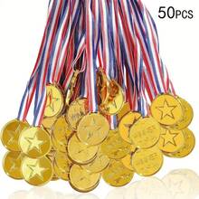 10/30pcs Gold Plastic Small Medals, Multi-Item Party Favor Pack, Portable Pentagram Design, Durable PP Material, Perfect For Parties, Games, Sports Events And Costume Performances, Ideal For Games And Celebrations, Sports Competitions, Talent Shows, Spelling Bees, Birthday Parties, Group Activities, Holiday Gatherings, Back To School, Singles Parties, Party Supplies, Party Favors, Competition Medals, Party Medals, Gifts For Men - Multicolor - View 12