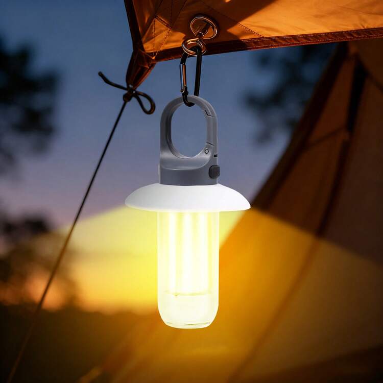 1pc Dual Light Source Multi-Function Camping Lamp, 2-In-1 Camping Tent Light & Outdoor Portable Flashlight - Camping Lights - View 1