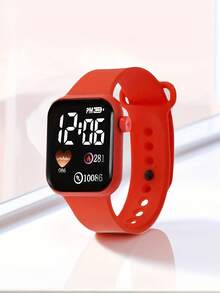 2/1pc Elegant Fashion Cute Heart-Shaped LED Digital Display Watch With Multifunctional Wallet, Suitable For Girls Daily Wear, Birthday/Holiday Gift, Holiday, Vacation, Travel, Party Decor, Friend Gift, Back To School And Graduation, Valentine's Day Gift For Girls, Girls Accessories - Multicolor - View 9