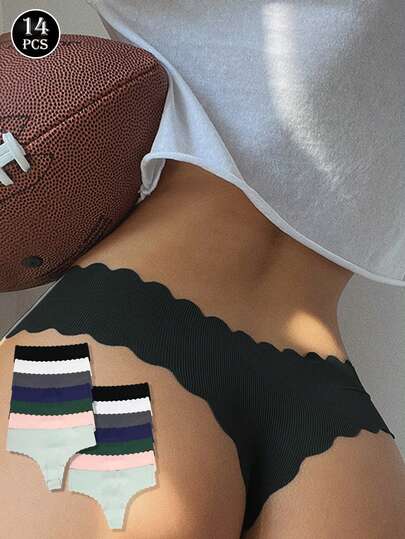 Conjunto de 14 piezas de bragas sin costuras para mujer, lencería sexy, ropa interior para Halloween