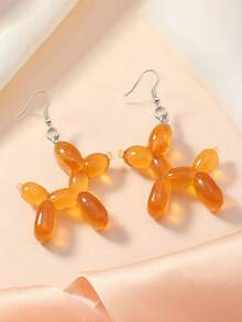 可爱夜光3D气球狗树脂设计耳坠，趣味礼物，多种夜光颜色，女士珠宝配饰，适合日常佩戴、送礼、音乐节、度假、马戏团场景等场合。 - 淺藍色 - 查看 24