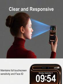 ZYSHI 适用于 17/15/16/14/11/12/13 Pro Max、XS Max/XR/X/15 的 3 片装隐私钢化玻璃屏幕保护膜，适合作为生日礼物送给家人和朋友。 - 無色 - 查看 6