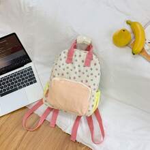 1 Pc Personalized Strawberry Backpack Add Schoolbag Gift Stroller Bag Back To School Gift Cute Back To School - Pink - View 2