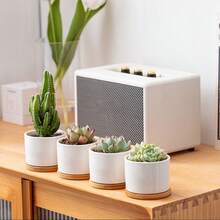 Ceramic Garden Planter Pots Ceramic Plant Pots With Drainage Holes Design For Windowsills Shelves Gardens And Patios - A - View 2