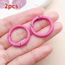 2pcs Mixed 24mm Round Spring Clasp Sets For DIY Bracelets, Necklaces & Earrings - Jewelry Making Supplies - Multicolor - View 21