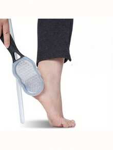 1pc Professional Stainless Steel Foot Scrubber - Splash-Proof Design, Durable Anti-Rust Handle, Essential Tool For Home SPA, Pedicure And Foot Care, Dual Coarse And Fine Sanding, Ergonomic Grip, Suitable As Graduation, Thanksgiving, Christmas Gift - Black - View 7