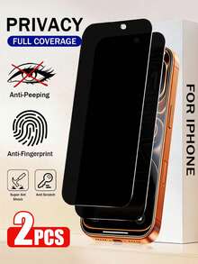 2 Packs 9H Hardness Anti-Peep Screen Mobile Phone Screen Protector Tempered Film To Protect Privacy,Compatible With Apple Phone X/Xs/XS Max,11/11pro/11 Pro Max,12mini/12/12 Pro/12 Pro Max,13/13mini/13 Pro/13 Pro Max,14/14 Plus/14 Pro/14 Pro Max,15/15Plus/15Pro/15Promax/16/16 Plus/16 Pro/16 Pro Max - 2pcs - View 40