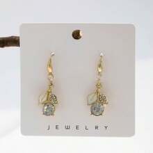 1 Pair Elegant Ginkgo Leaf Design Shiny Delicate Unique High-End Earrings - one-size - View 2