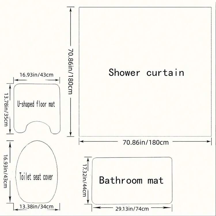 Gradient Blue Ocean Beach Themed Bathroom Shower Curtain, Refreshing And Fashionable Bathroom Decor For Summer - A - View 6