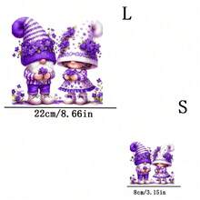 1pc/2pcs/3pcs Vivid Purple Dwarf Patch Durable Heat Transfer Stickers, For DIY T-Shirts, Sweatshirts, Jeans, Hoodies, Backpacks, Jackets, Handbags, Pillows - 3PCS-s - View 5