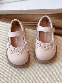 1 Pair Girls' Floral Slip-On Loafers, Princess Casual Shoes, Toddler & Little Kid Non-Slip Soft Sole Vintage Mary Jane Shoes, Breathable Comfortable Versatile Shoes For Spring, Summer, Fall - Pink - View 2