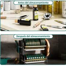 Escurridor Trastes BOWL RACK De Trastes Inoxidable 2 Niveles De mesa. Posee 2 niveles. Dimensiones: 25cm de ancho x 40cm de largo x 40cm de alto. - Multicolor - Ver 6