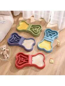 骨头形状硅胶宠物慢食垫 - 防滑设计，帮助狗狗健康进食，减慢进食速度 - 彩色 - 查看 3