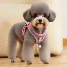 Nuevo arnés de perro de colores de bloqueo de dopamina para primavera y verano, arnés de correa lindo para gatos y perros, chaleco de malla reflectante y transpirable para perros pequeños y medianos - Rosa - Ver 3