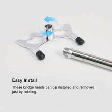 4pcs Adjustable Telescopic Pool Cue Bridge Set, Detachable Extendable Pool Cue Bridge With 3 Brass Tips, Non-Slip Foam Handle, Suitable For Home, Bar, Club Pool Tables To Improve Shooting Accuracy For Billiards And Snooker Players - Multicolor - View 4