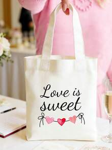 Disponible en talla S/M/L, bolso de lona grande con capacidad, bolso de compras, bolso de hombro con tema de corazón rosa, bolso de regalo con patrones de acuarela de corazón, lazo, cereza, fresa, arcoíris, estrella, adecuado para cumpleaños, vacaciones, Día de San Valentín, Día de la Madre, aniversario, regreso a la escuela, fiesta de graduación, fiesta temática de niñas, piscina, playa, fiesta de spa, despedida de soltera, boda, bolsa de caramelos y aperitivos de cumpleaños, decoración de fiesta - Beis - Ver 21