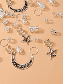 45pcs Women's Dreadlocks Star And Moon Combination Hair Rings Moon Star Braid Hair Clips Fashion Personalized Hair Accessories Braid Decoration Metal Pendant Y2K Party Punk Gifts Suitable For Girls And Women Great For Prom And Party Music Festival Women's Hair Accessories Accessories Leprechaun Party Hair Clip Holiday Party Dress-Up Hair Accessories Golden Accessories Metallic Finish,Gifts,Travel,Gifts For Women,Hair Stuff,Stocking Stuffers,Stocking Stuffers,Stocking Fillers,Stocking Stuffers For Women,Stocking Fillers Women,Christmas Gifts,Gifts,Christmas Stocking Fillers,Gifts For Women,Gift,Christmas Gift,Stocking Stuffers For Adults,Stocking Fillers For Adult,Hair Stuff,Women's Accessories,Stocking Stuffer,Coming-Of-Age Hair Accessory,Christmas Hair Accessories,Gift Ideas For Women,Beauty Stocking Fillers,Christmas Gifts For Women - Multicolor - View 5