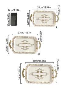 1个亚克力多用途托盘，适用于厨房、餐厅、客厅，可盛放茶具、玻璃器皿、糖果、饼干、面包，也可用于婚礼、派对、礼品、生日、庭院等场合。 - 彩色 - 查看 7