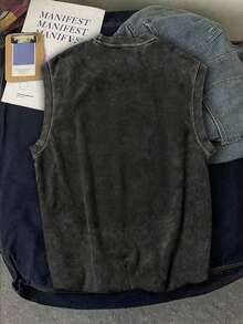 Faith Over Fear Printed  Men's Tank Top, 220g Heavyweight Pure Cotton Sleeveless Shirt, Soft And Comfortable Casual Lightweight Crew Neck Top Suitable For Daily Commuting, Gym Workouts, And Outdoor Activities In Spring And Summer. - Đen 13 - Xem 2