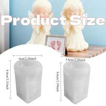 Conjunto de 2 moldes de silicone reutilizáveis em formato de anjo rezando, ideais para resina epóxi, fabricação de velas, artesanato em argila e gesso, lembrancinhas de casamento, decorações de Páscoa e Ramadã, compatíveis com resina, cera, argila e gesso (formato assimétrico). - Garota Anjo - Ver 4